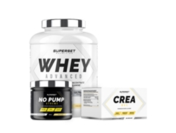 Programa de aumento de masa muscular en seco confirmado 100 Whey Protein Advanced 2 kg Vainilla cremosa Sin Pump Xtreme Créa M Superset Nutrition