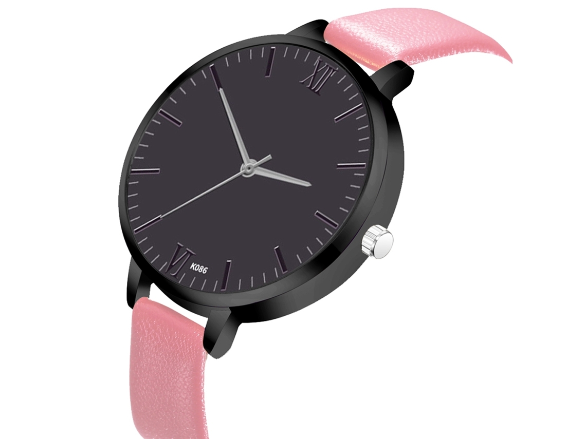 Reloj De Pulsera De Cuarzo Para Mujer Zhoulianfa Con Correa De Piel Sintética, Estilo Rosa Sencillo.