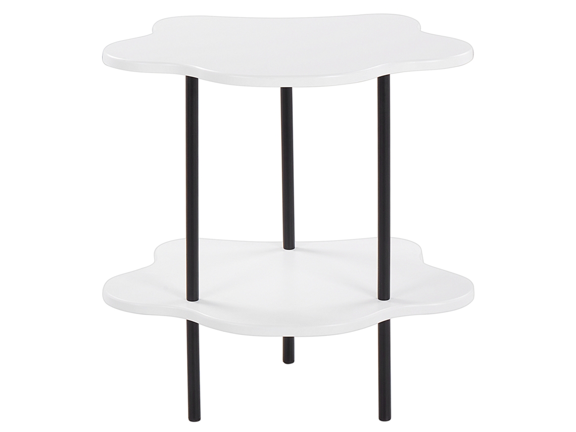 Mesa de estilo retro BELIANI Cloud de MDF Blanco 48x33x50