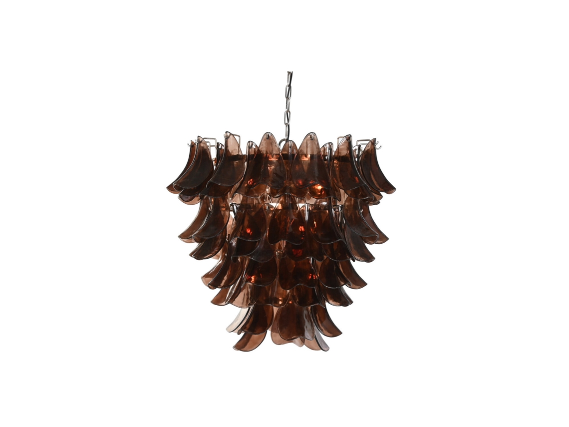 Lampara Techo Acero Cristal Plateado 80x80x80cm