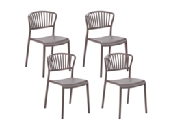Juego de sillas de diseño BELIANI Gela de Polipropileno Beige 45x50x78