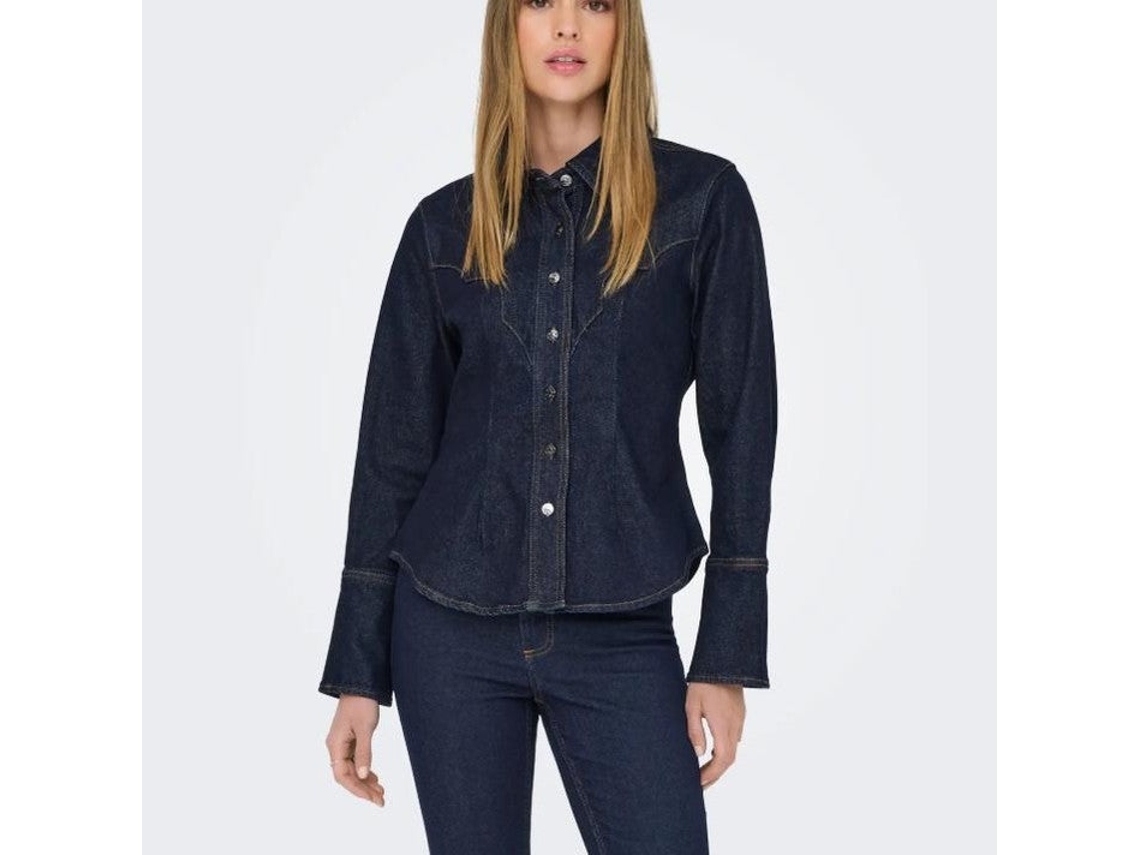 Only Camisa Perla Ls Western Blue Denim