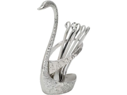 Juego De Cucharas De Acero Inoxidable Para Café, Postre Y Decoración Con Diseño De Cisne.