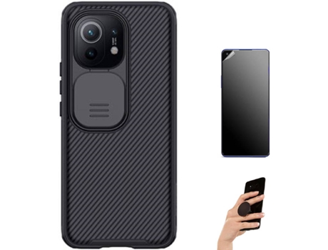 Kit Carcasa, Protector y Soporte Xiaomi Mi 11 Lite 5G Ultimatte Nillkin Camshield