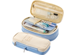 Estuche grande para lápices con expansión, bolsa para lápices de gran capacidad, estuche estético