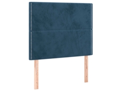 Maison Exclusive - Cabecero De Cama Azul Oscuro 80x5x118/128 Cm Terciopelo