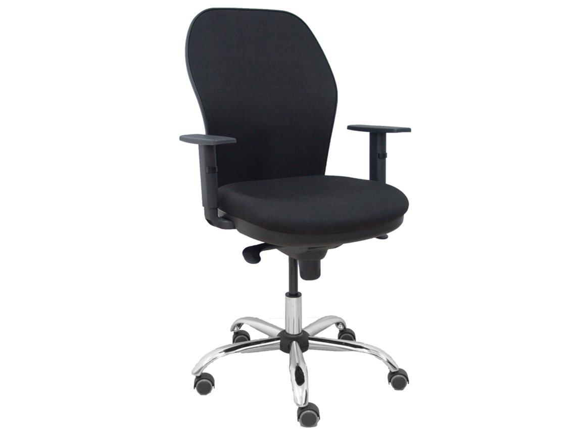 Sillas de Escritorio jorquera respaldo bali negro assento bali negro base cromada e rodas parquet