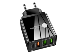 Adaptador De Carga Rápida Pd De 36 W Con 3 Puertos Usb, Portátil Para Viajes Al Aire Libre.