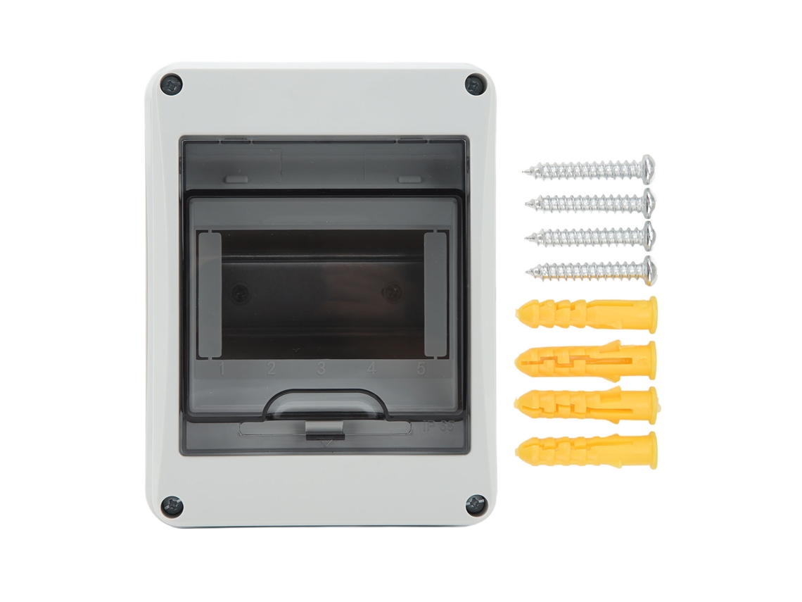 Caja De Distribución Con Disyuntor Impermeable Ip65, De 5 Vías, Para Montaje En Exteriores.