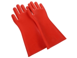 Guantes De Trabajo Aislantes Eléctricos De Caucho. Guantes Protectores Rojos De Alta Tensión Para Electricistas.