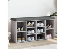 Banco de interior | Banco zapatero 102x32x50 cm Derivados de madera Gris Sonoma