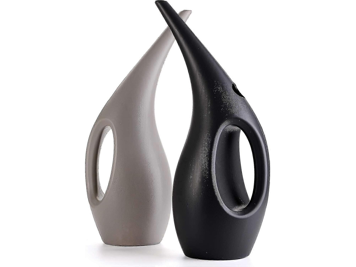 2 Jarras De Riego Plásticas 1.5l, Elegantes, Para Interior, Boca Angosta, Mango Cómodo, Resistente Y Duradero