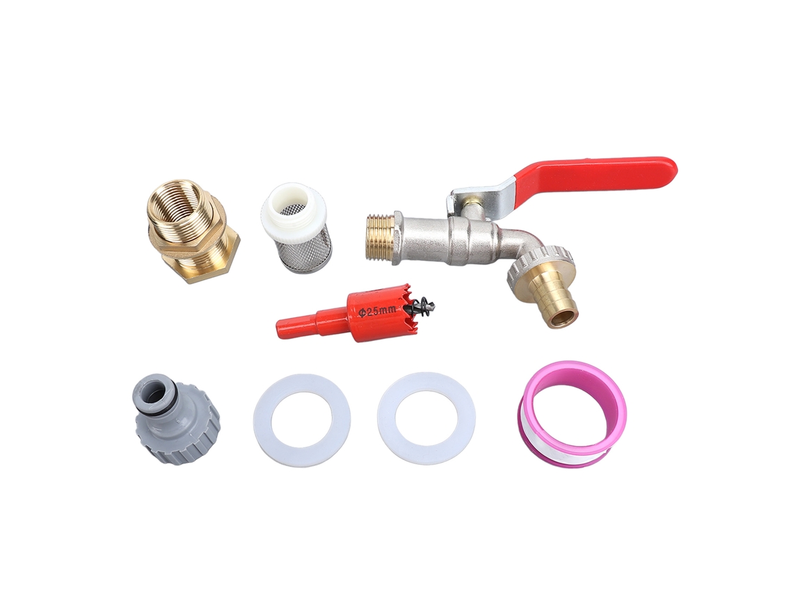 Kit De Grifería De Bronce Para Depósito De Agua De Lluvia Con Filtro Y Broca: Económico Y Multifuncional.