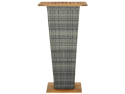 Maison Exclusive - Mesa Alta Ratán Sintético Y Madera De Acacia Gris 60x60x110 Cm