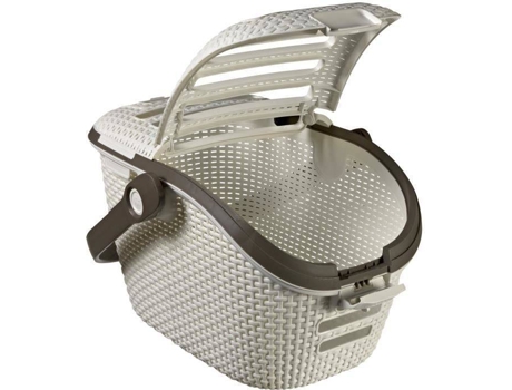 Transportín para Gatos CURVER (Blanco - 51x38x33cm - Plástico - M - Porte Medio)