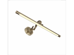 Aplique LED de pared para iluminar cuadros, espejos, murales , 12W estilo tradicional, luz cálida 3000K , Bronce antiguo, articulado. 55cm PAPUQ