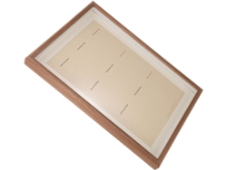 Marco Decorativo Madera Soporte Pared Acolchado Medalla Diseño Minimalista Moderno Presentación Elegante