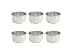 6 Piezas Recipiente Para Encurtidos Vasos Individuales Para Condimentos Mini Platos Para Aperitivos Platillos Cuencos Para Salsa De Acero Webake