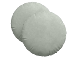 Cojines para asiento, 2 unidades, gris claro, Ø 40 x 13 cm, terciopelo HARLANV1
