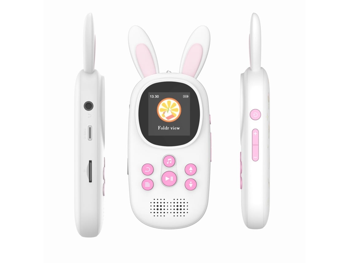Reproductor Mp3 32 Gb Con Bluetooth Como Regalos Para Niños Radio Fm Alarma Cordón Incluido Gusshious Rosa