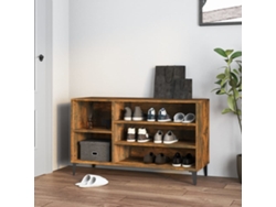Zapatero Organizador en Derivados de Madera Roble Ahumado 102X36X60 Cm