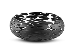Corbeille Alessi Bm02 B Redonda Negra Acero Inoxidable 18/10