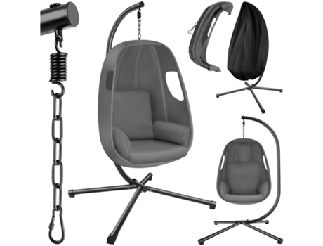 Silla colgante Anika con soporte y cojín 160kg TECTAKE