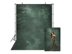 Fondo 3x2m para estudio de fotografía tela verde oscuro FABRIC