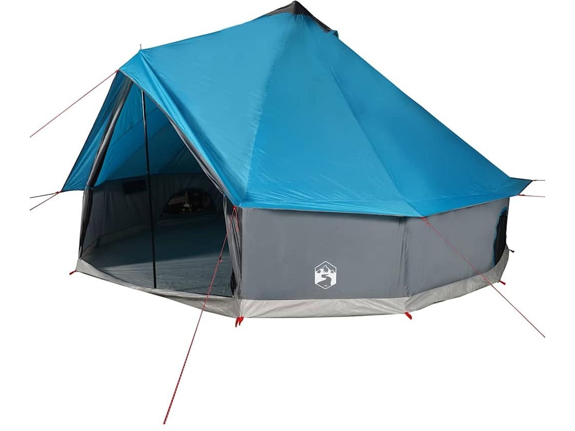 Tienda de campaña familiar tipi 12 personas VIDAXL impermeable azul