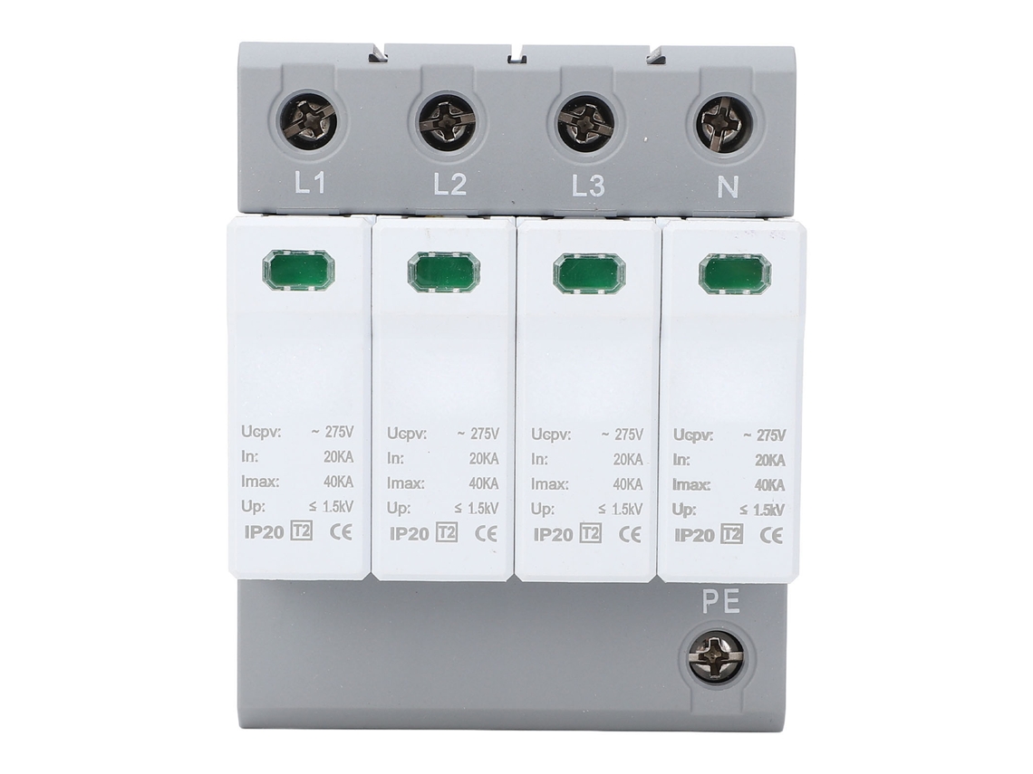 Dispositivo Protector 4p 40ka Ac275v Arrestador De Tensión Baja Fotovoltaico