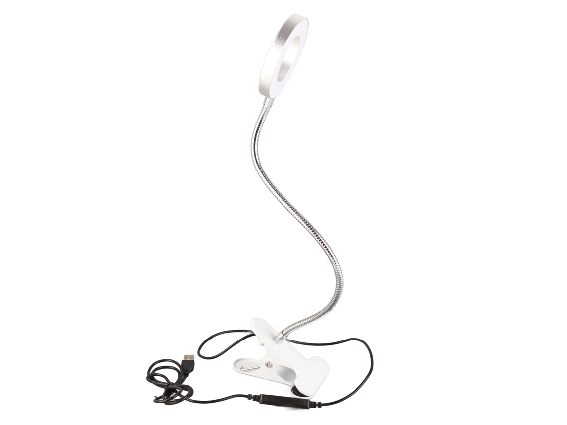 Rebe-luz De Lectura Clip On 48 Led 5000k-6500k 5-10w Flexible Ojo Protección Lampara De Escritorio Clip Usb 5v 2a