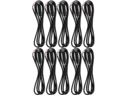 Lote De 10 Conectores Hembra De Audio De 3,5 Mm (1/8") Con Conector De Cable De Extremo Abierto.