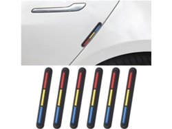 6 Protectores Universales Para Los Bordes De Las Puertas Del Coche, Rojo/amarillo/azul, Antiarañazos/antichoque.