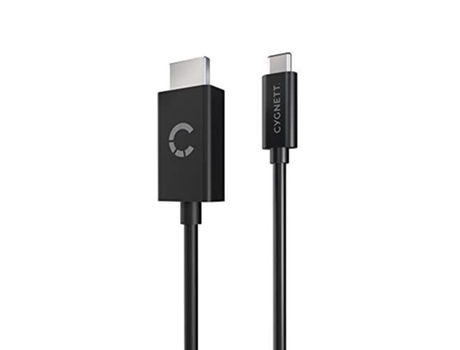 CYGNETT Unite Cable USB-C a HDMI 4K-60Hz 1 Conector Fa Negro de 8M