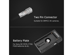Placa Adaptadora De Batería Para Blackmagic Bmpcc 4k, Compatible Con Sony Np-f970 F750 F550