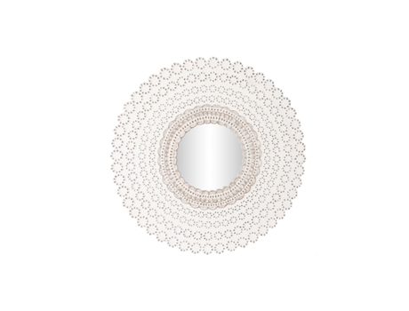 Espejo de Pared DKD HOME DECOR 51549 (Blanco - 2.50x120x120cm)
