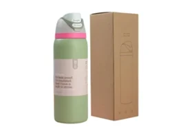 Botella térmica de acero inoxidable Owala Freesip con pajita de 32 oz
