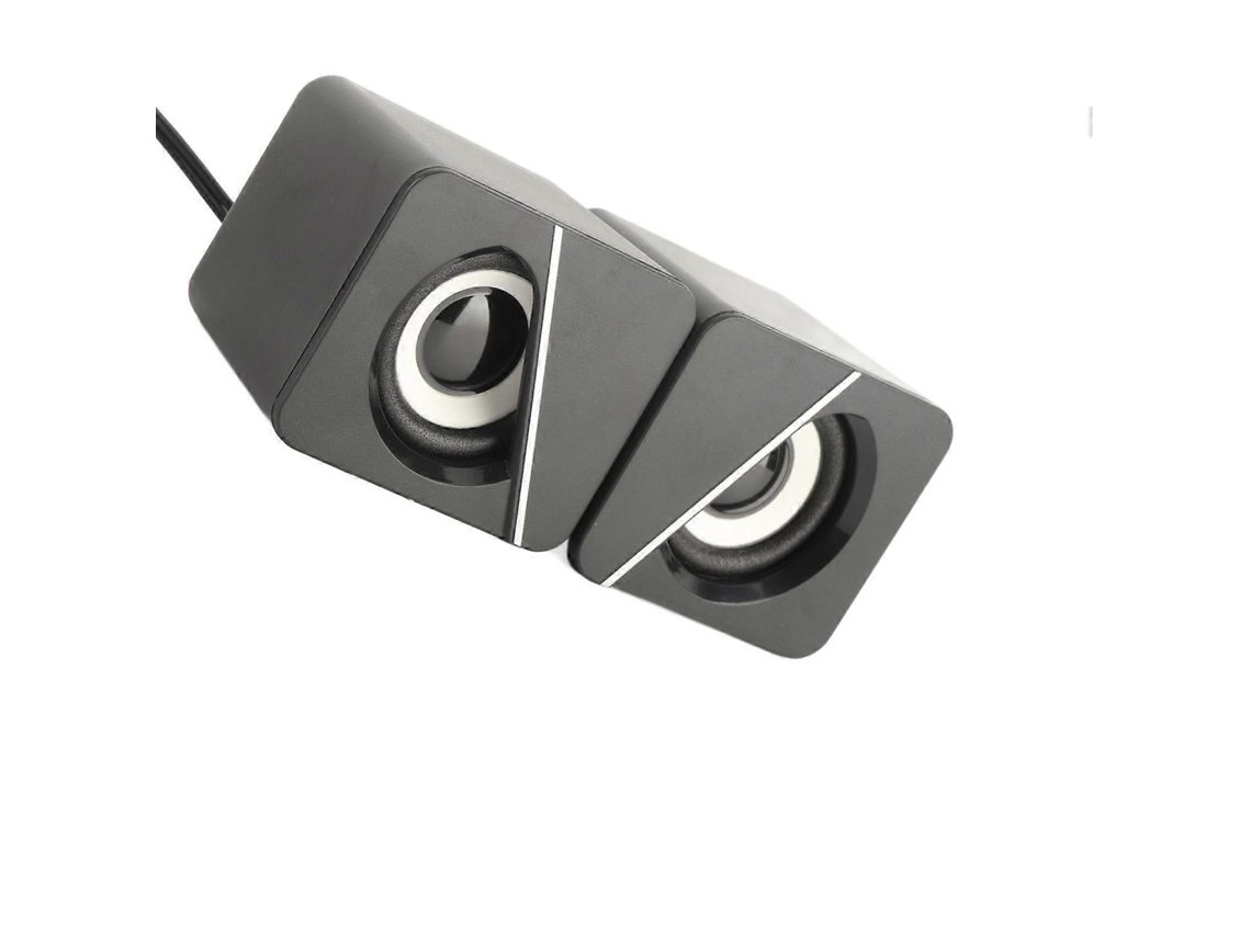 1 par de altavoces de escritorio para computadora, multifuncionales, elegantes, graves potentes, sonido estéreo 4D, altavoz con cable USB Chennnls