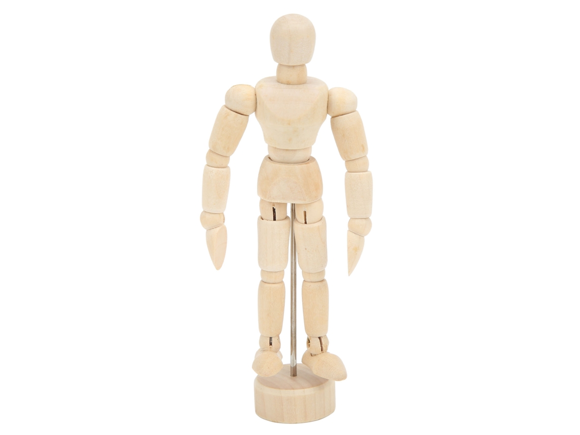 Maniquí De Madera Para Dibujo Con 14 Articulaciones Giratorias, Proporciones Humanas, Portátil, 11,4 Cm