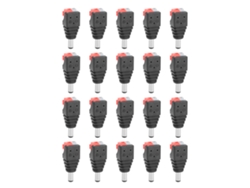 20 Piezas Conector De Alimentación Dc Hembra 5.5x2.1mm Adaptador De Presión Plug Macho