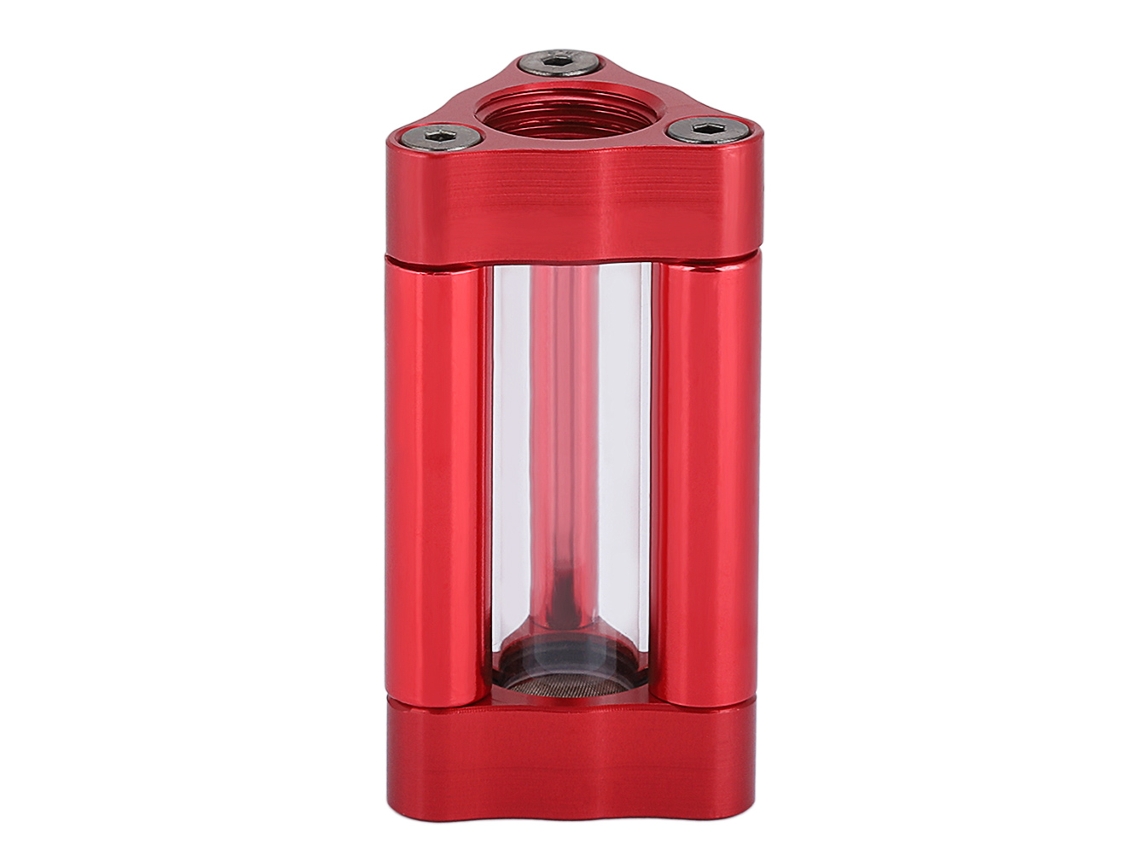 Filtro De Refrigeración Por Agua Para Computadora De Acrílico B Slfil-t Doble Rosca Interna G1/4' Rojo