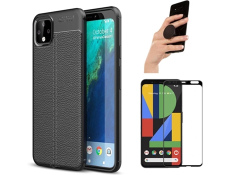 Carcasa, Protector y Popsocket Google Pixel 4xl Rugged Leather Negro