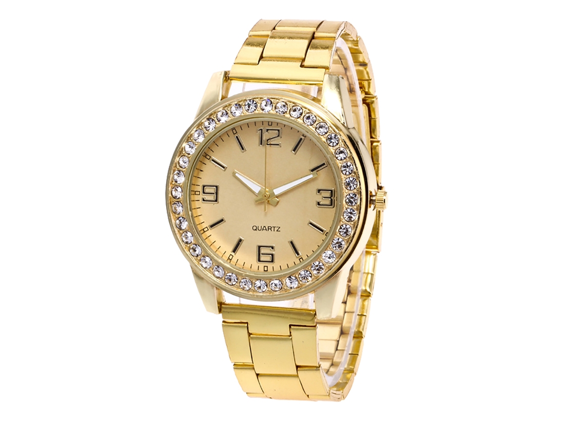 Reloj Unisex Con Brazalete De Acero Y Movimiento De Cuarzo Zhoulianfa (oro)