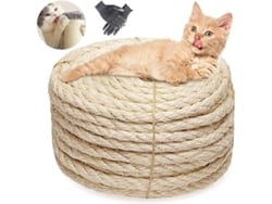Cordón De Sisal Natural Para Rascadores De Gatos, 8 Mm X 25 M. Es Muy Duradero E Ideal Para Mascotas, Con Un Diseño Ergonómico Que Resulta C