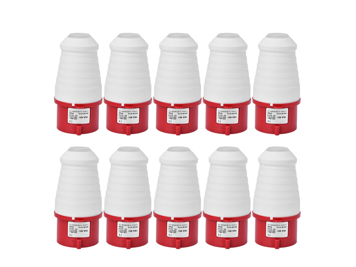 10 Piezas Conector De Enchufe Industrial Bem-015 5 Nucleos Ip44 Impermeable 16a 220-380v/240-415v