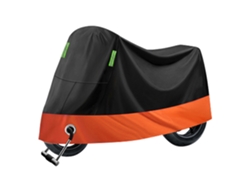 Funda Para Motocicleta Multifuncional Impermeable Y A Prueba De Viento Viene Con 2 Tiras Reflectantes 2xl/245x105x125cm Naranja Gertiz
