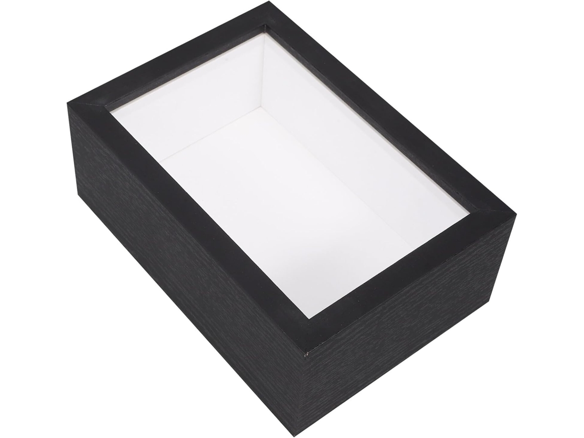 Vitrina Rústica Madera Negra Guardar Objetos Valor Ventana Cristal Ideal Exhibir Flores Secas Fotos Medallas