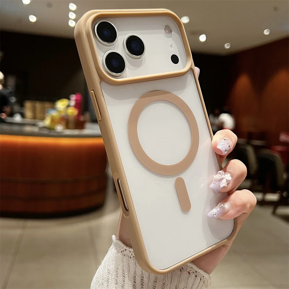 (amarillo, Iphone 15 Pro) Funda Ultradelgada, A Prueba De Golpes Y Respetuosa Con La Piel, Compatible Con Carga Inalámbrica Magnética.