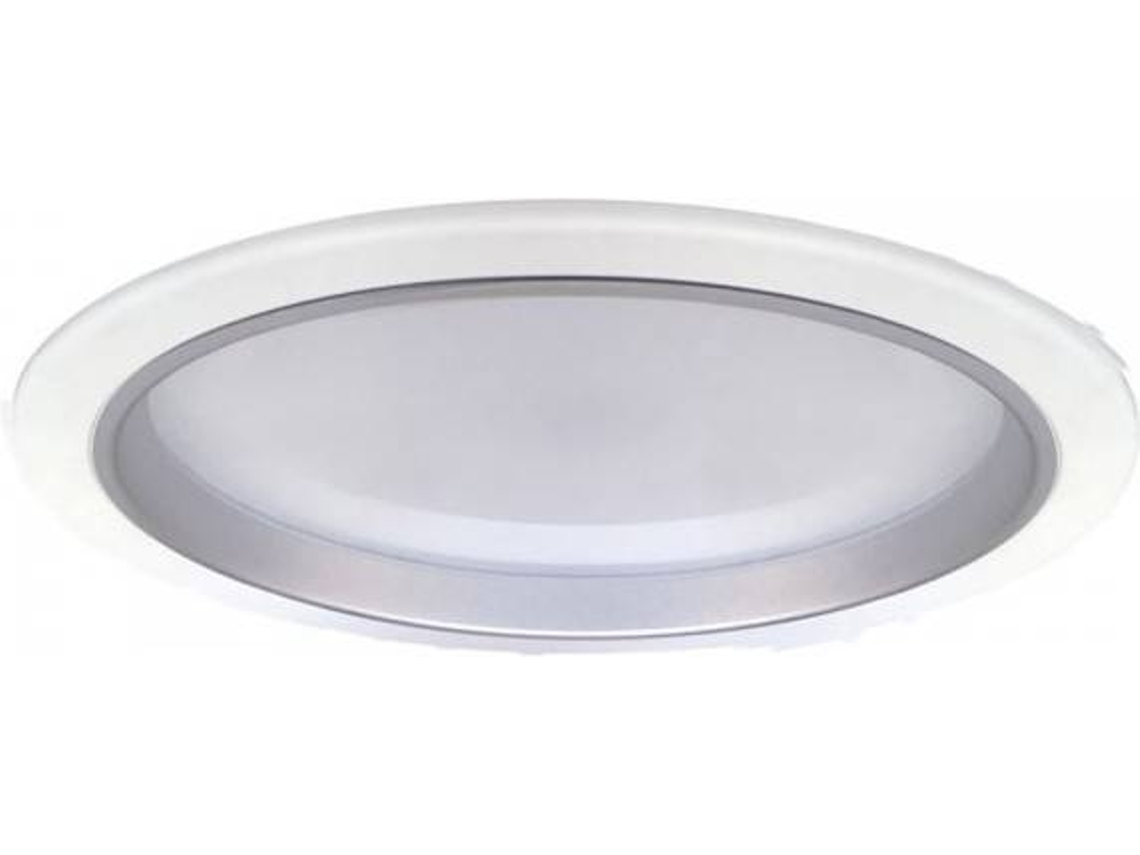 Lámpara de Techo Empotrado CRISTALRECORD Jano 02-250-25-300 (Plateado - LED - 25 W - Aluminio)