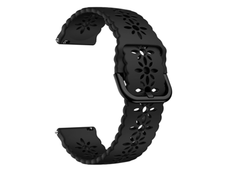 Correa de Silicona flor de ciruelo ahuecada para Samsung Galaxy Watch 5 40mm/44mm/Watch 5 Pro 45mm - negro